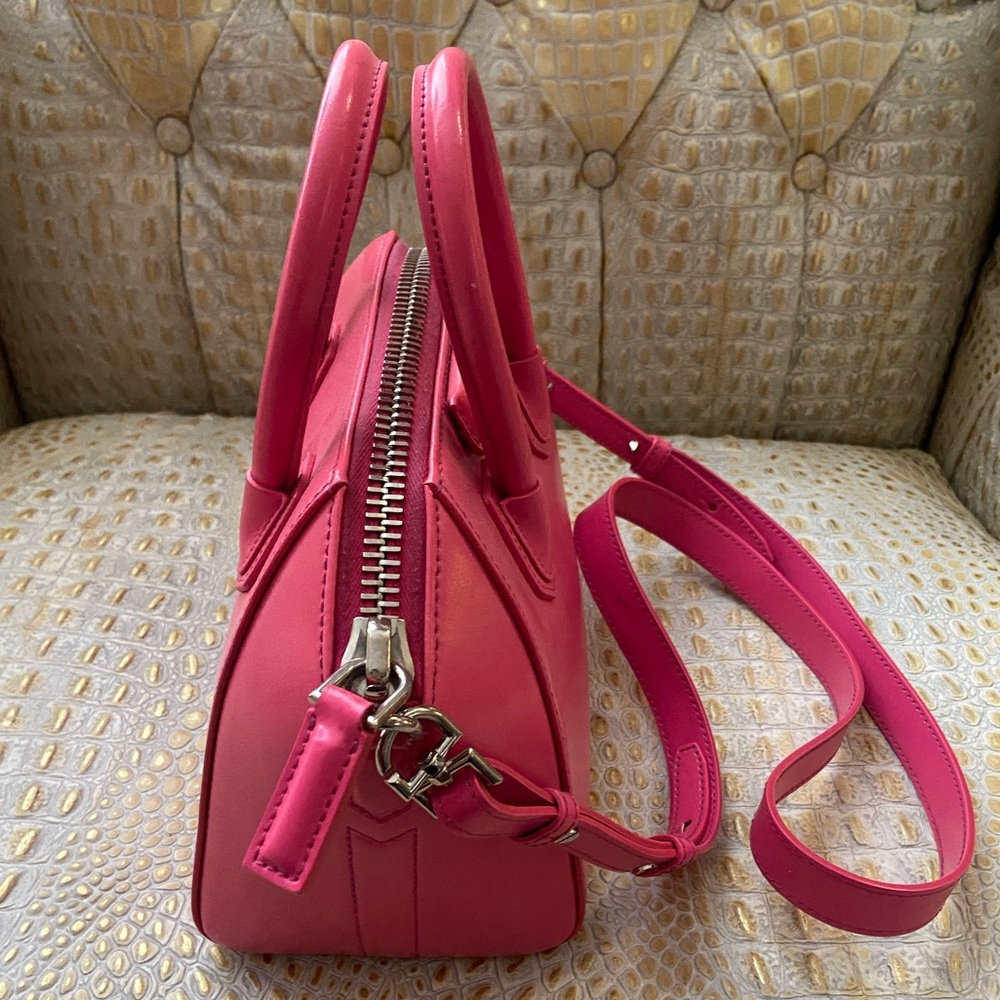 Givenchy Shiny Lord Calfskin Mini Antigona in Hot Pink - Picture 6 of 15